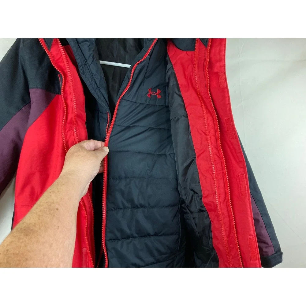 Under Armour 3-in-1 Jacket Kids Youth Boys Girls M 10 /12 Hooded Puffer Winter
